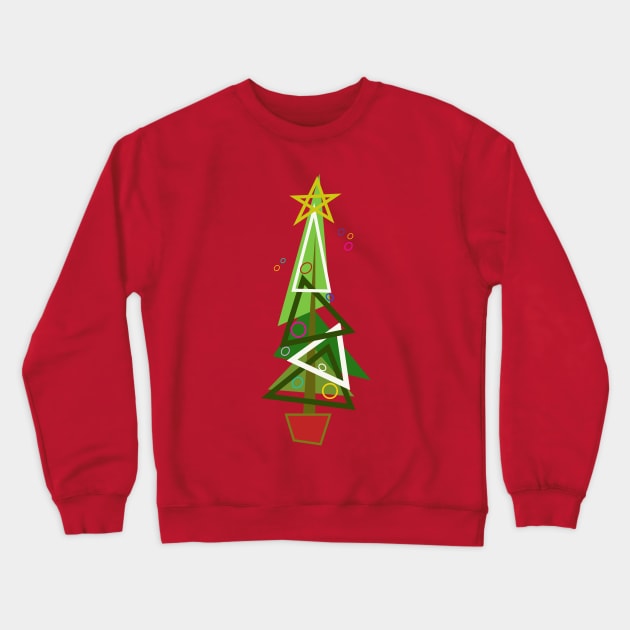 Mid-Century Modern Christmas Tree Crewneck Sweatshirt by Eugene and Jonnie Tee's